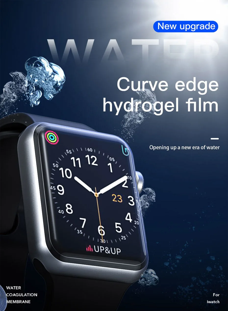 PZOZ для apple watch 4 5 защитный чехол для экрана 40 мм 44 мм мягкая Гидрогелевая пленка 3D полное покрытие для apple watch 1 2 3 часы 38 мм 42 мм