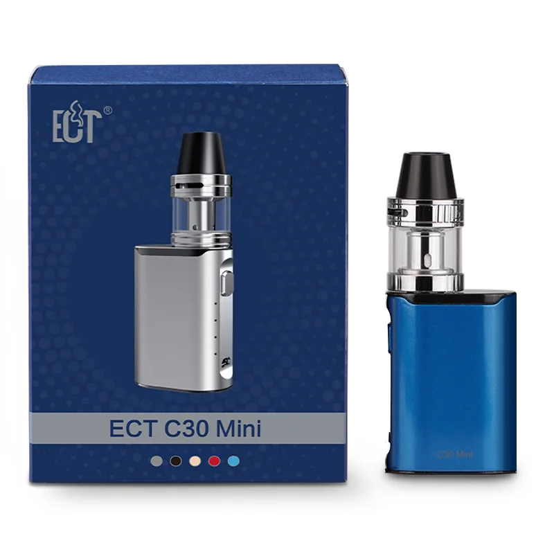 100% Оригинальные ect C30 Мини Starter Kit 1200 мАч Батарея 2.0 мл 0.3ohm танк электронная