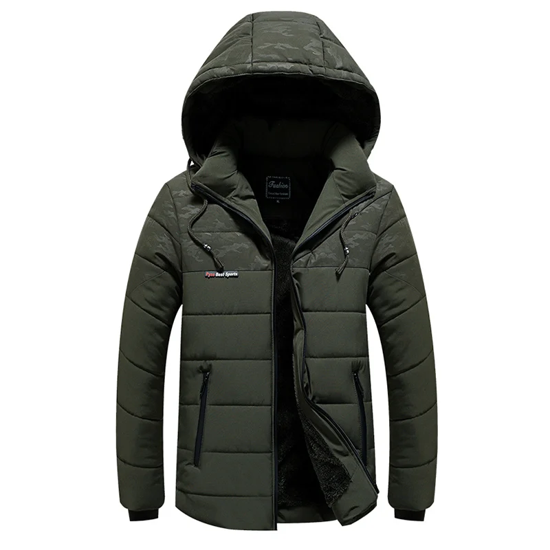 military Зимняя мужская куртка, 6XL 7XL 8XL, толстая теплая парка, флис, мех, с капюшоном, военная куртка, пальто, ветровка, мужские пальто, брендовая одежда - Цвет: military