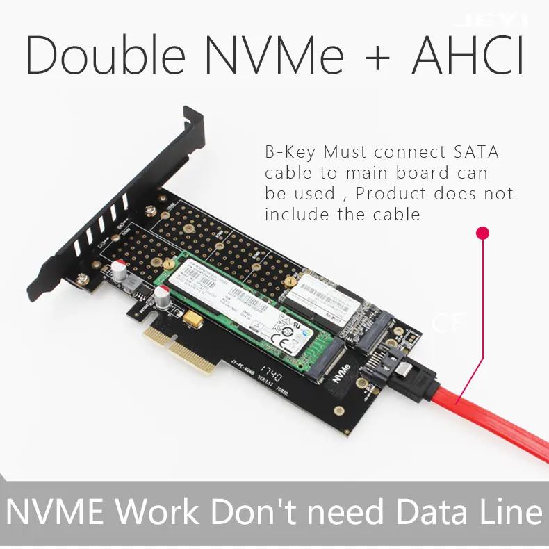 JEYI SK9Pro m.2 расширение NVMe адаптер NGFF поворот PCIE3.0 Вентилятор охлаждения SSD двойной добавить на карту SATA3 с вентилятором алюминиевая крышка холодный бар