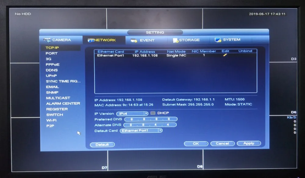 Dahua NVR 4K 8CH видео рекордер NVR5208-8P-4KS2 tripwire распознавание лица 8 POE 4K& H.265 до 12mP 3D AI поиск