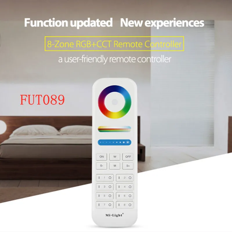 Milight FUT014 E27 6 Вт RGB + CCT светодиодный лампы AC86 265V FUT089 8 зона пульт удаленного