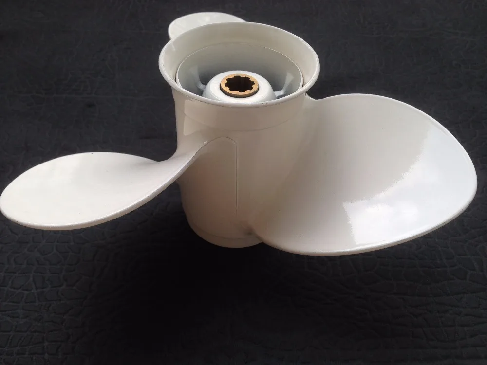 Алюминиевый гребной винт 9 1/4x19 на лодочный мотор Yamaha 9.9 15 HP. БЕСПЛАТНАЯ ДОСТАВКА !!!