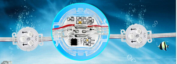 Водонепроницаемая светодиодная лента IP68 SMD 5050 RGB WS2811 IC модуль освесветильник с