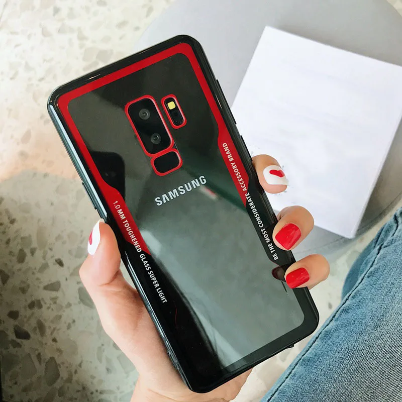 Прозрачный Гибридный чехол для Samsung Galaxy Note 9 S7 edge жесткий прозрачный 8 S8 S9 Plus