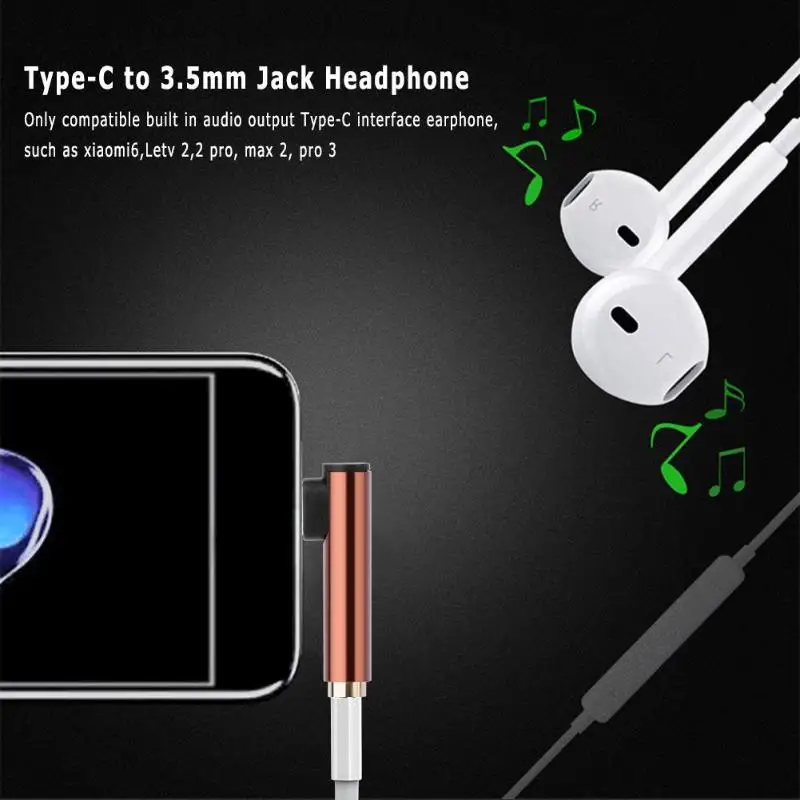 90 градусов аудио конвертер USB C type до 3 5 мм Дополнительный разъем для наушников
