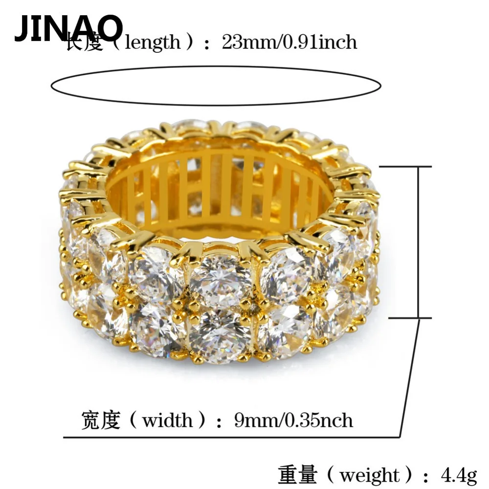 JINAO новый дизайн позолоченное кольцо золотистого и серебряного цвета микро