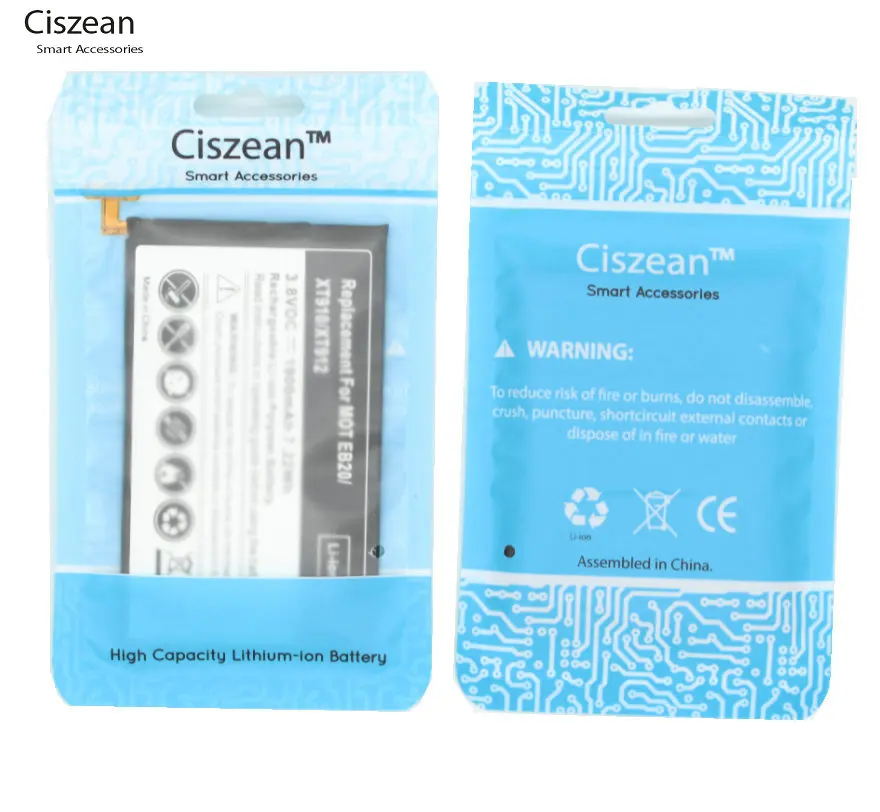 Ciszean 10 шт./лот 1900 мАч SNN5899B Сменный аккумулятор для Motorola EB20 EB40 XT910 XT912 MT917 MT887 MB886 XT889