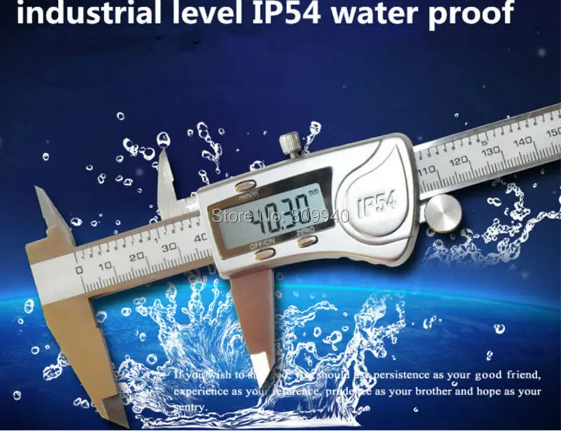 150 мм Большой ЖК-дисплей из нержавеющей стали электронный цифровой суппорт IP54