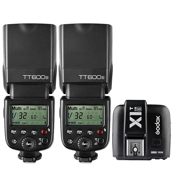 2 шт. Godox TT600 TT600S 2,4G Беспроводная камера Вспышка Speedlite+ X1T-N/C/S/F/O передатчик для Nikon Canon sony Fuji Olympus - Цвет: FOR SONY
