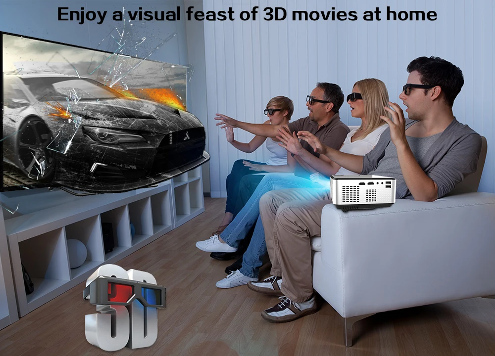CRENOVA красные синие 3D очки VR очки проектор аксессуары для домашнего кинотеатра для Full HD 1080 P для видеопроектора