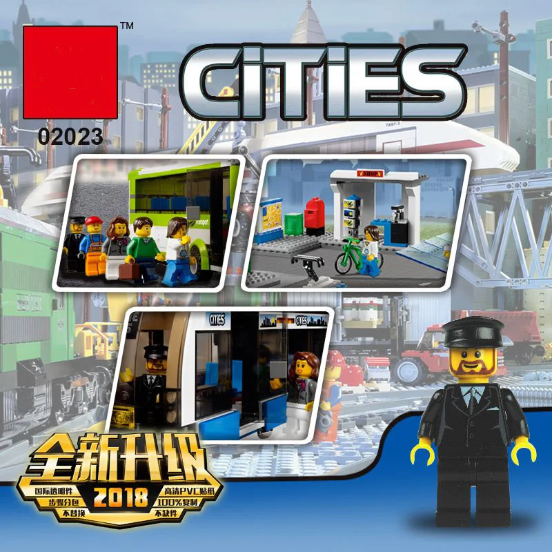Новый город Serices остановки общественного транспорта набор Совместимость Legoings City