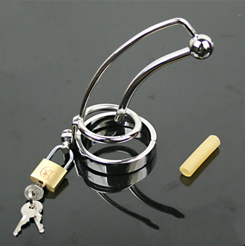 Мужской уретральный звуковая Блокировка целомудрие устройство 5 колец на выбор