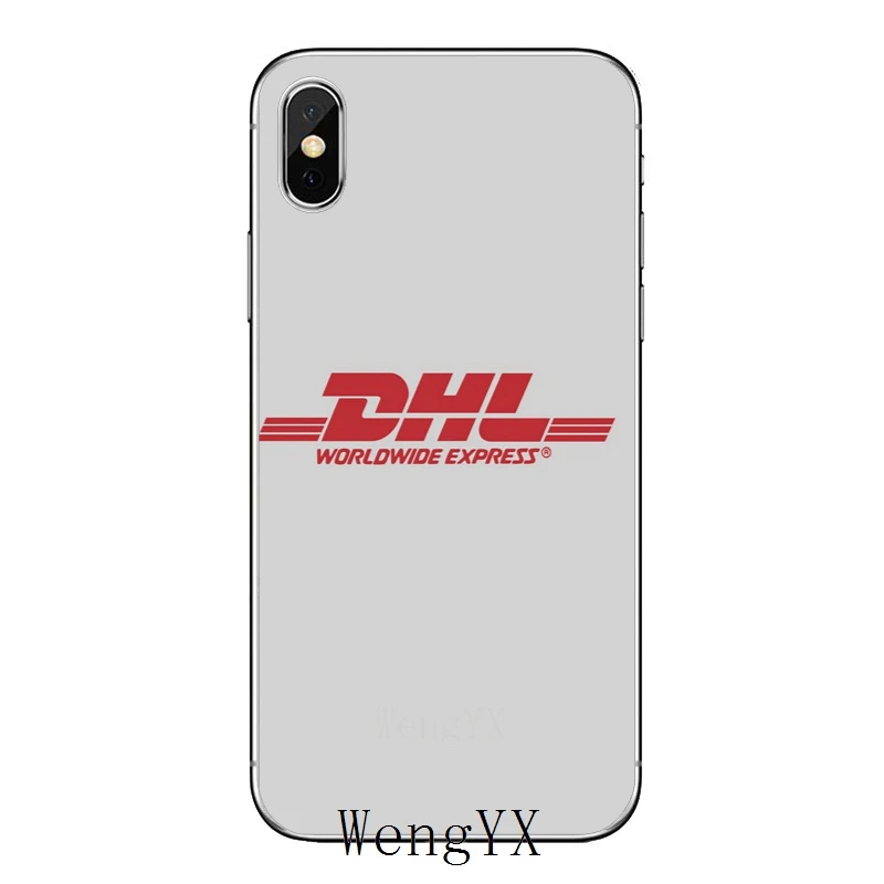 Модель жёлтого цвета роскошные логотип DHL для samsung Galaxy S3 S4 S5 S6 S7 край S8 S9 плюс mini Note 3 4 5 8 ТПУ мягкий чехол для мобильного телефона чехол