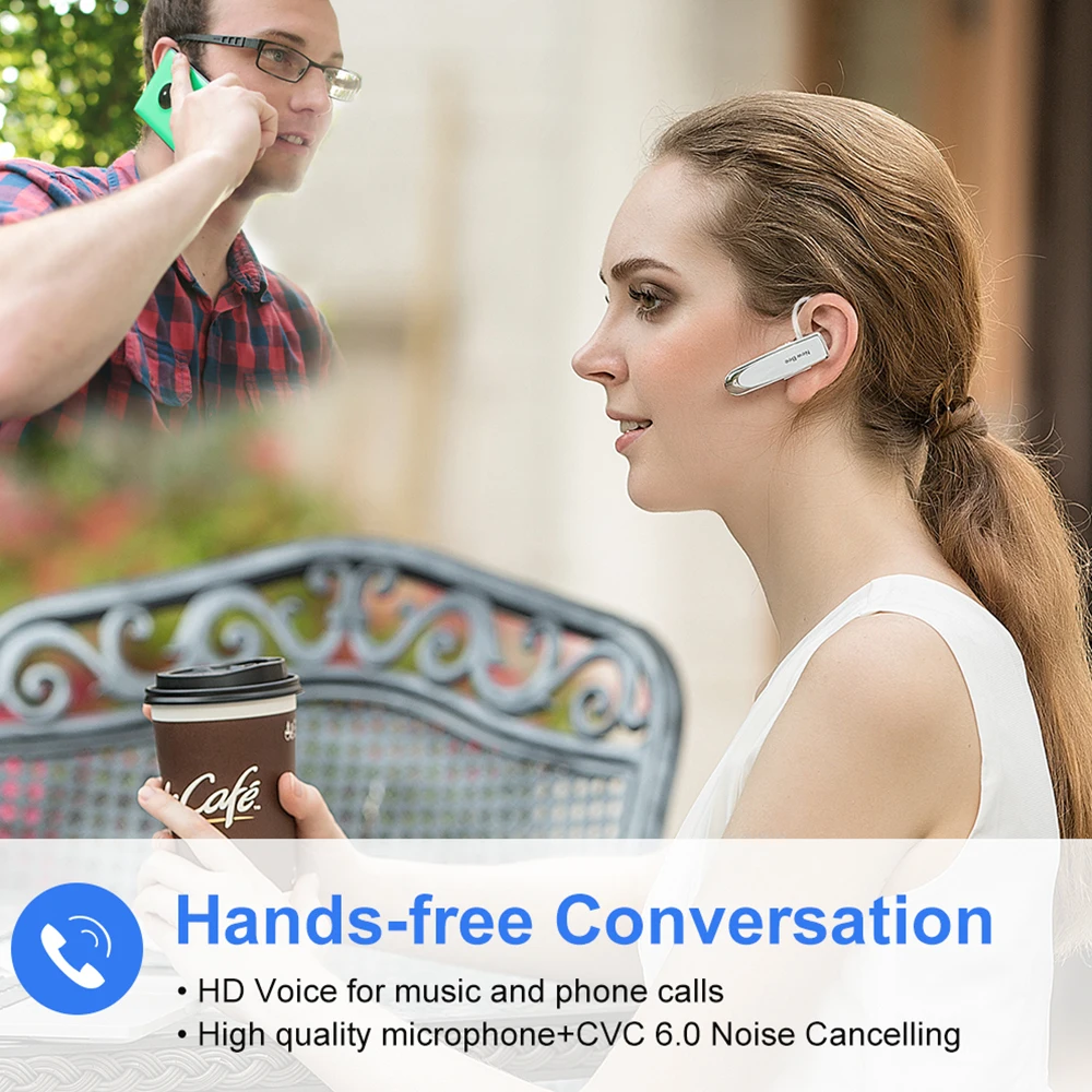 Bluetooth гарнитура наушники мини беспроводная 5 0 ушные крючки 3D стерео