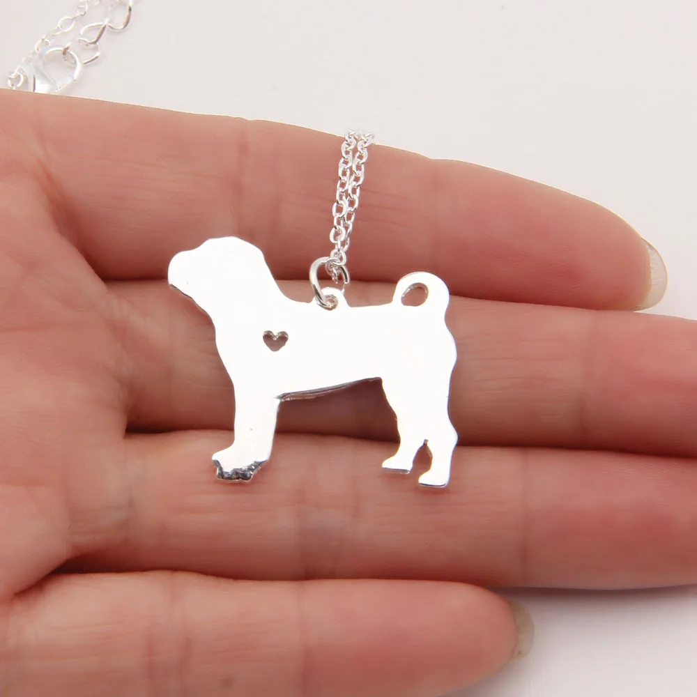 Шарпей ожерелье милый Нежный кулон щенок Сердце Собака любовные памятные