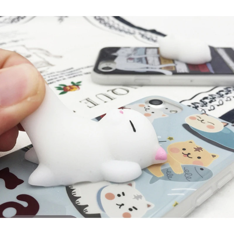 Снятие Стресса 3D игрушки милые животные чехол мягкий сжимающий Силиконовый