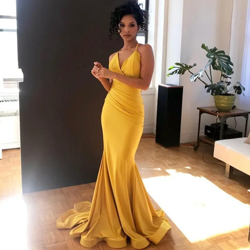 Золотое платье для выпускного вечера 2019 платья вечеринки с открытой спиной