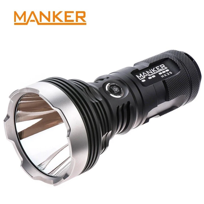 Manker MK35 мощный светодиодный фонарь 1420 м Метатель 2550 люменов Cree XHP35 HI Светодиодный прожектор с 4x18650 батареями