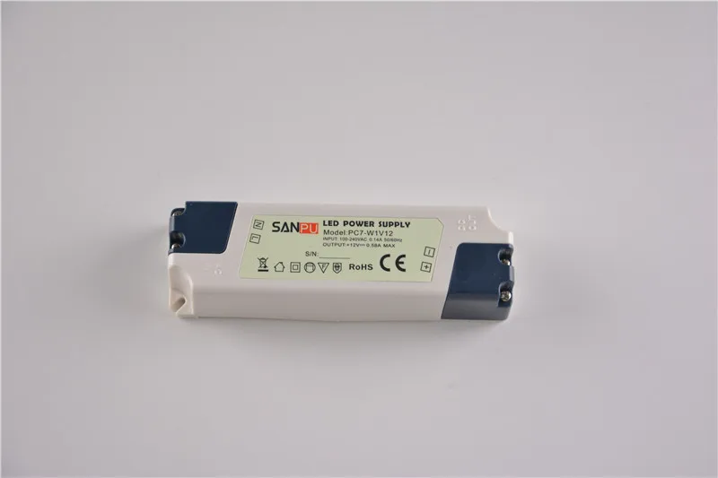 Sanpu smps светодиодный импульсный источник Мощность поставки 12 V 7 W драйверы 110 V 220 V AC-DC трансформаторы IP44 загрузка целого контейнера