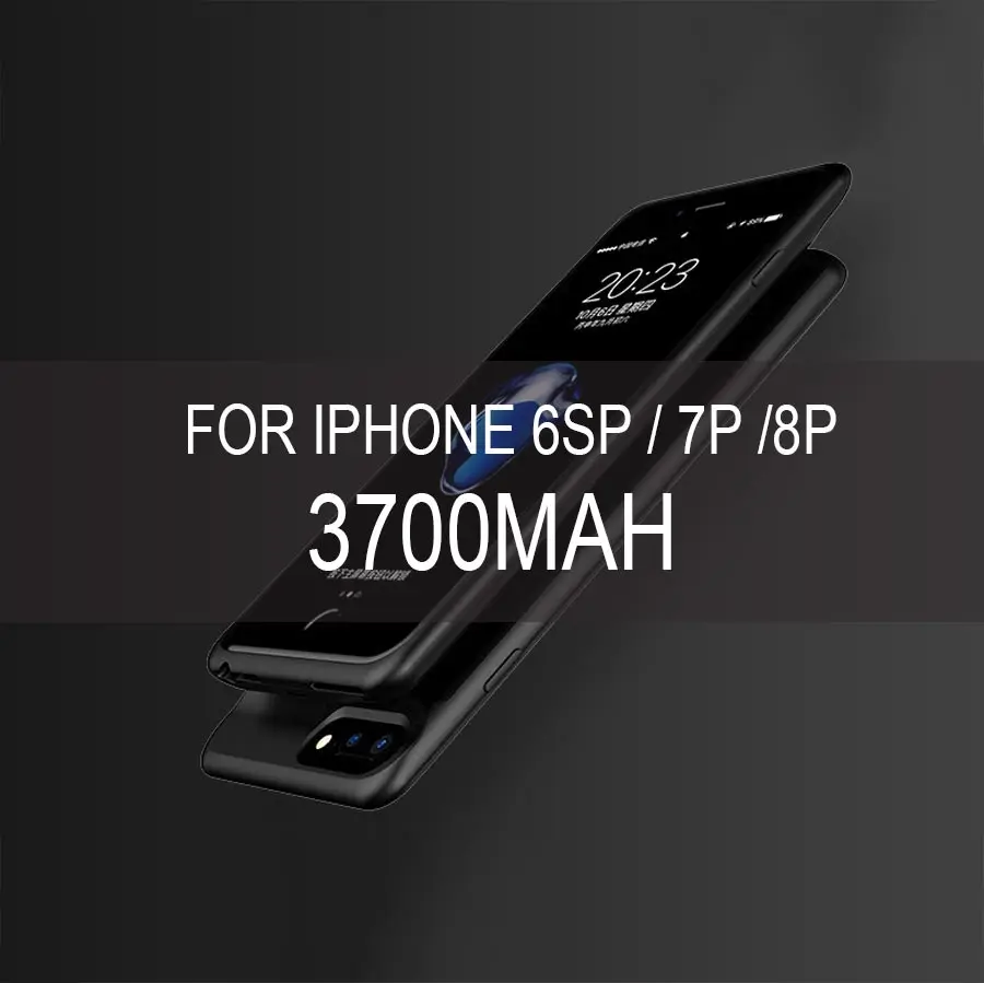 Темно-синий Зарядное устройство чехол для iPhone 6 7 8 6s Plus Чехлы для аккумуляторов Чехлы для портативного зарядного устройства для iPho - Цвет: Темно-синий
