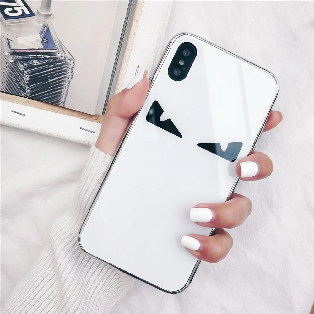 Luxury Tempered Glass Phone Cases For Apple Iphone 7 8 Plus X 6s 6 Cool Eyes Covers Funda Capa Coque |