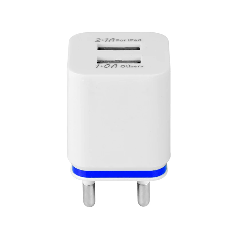 EU Plug 3.1A Универсальный 2 порта USB зарядное устройство для мобильного телефона адаптер для путешествий для iPhone samsung iPad - Цвет: Blue