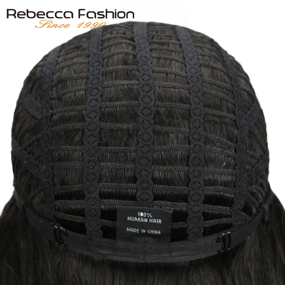 Rebecca Machine Made Короткие прямые волосы парик перуанские Remy человеческие парики для