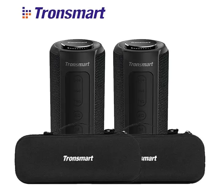2 Black ad cover A Tronsmart T6 Plus Bluetooth динамик 40 Вт портативный динамик s Colums глубокий бас Саундбар с IPX6 Водонепроницаемый, TWS, для Siri, SoundPulse - Цвет: 2 Black ad cover A