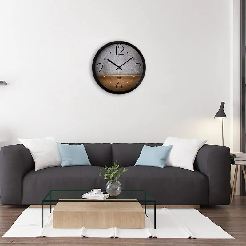 Modern Home Decoration Wall Clock Personality Fashion Horloge Murale Mute Grain Pattern Quartz Ordogio Da Parete | Дом и сад