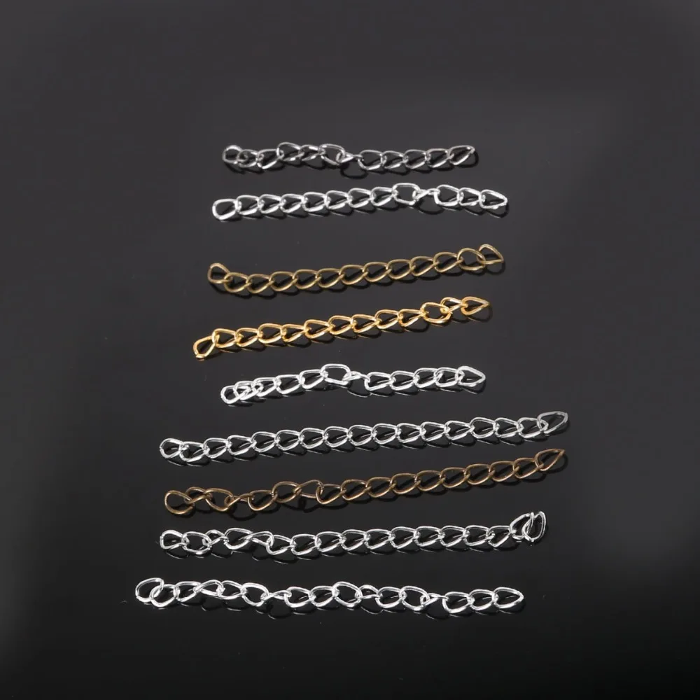 Железная 100 шт./лот удлиненная удлинительная цепь 4*50 мм Хвостовая Удлиняющая