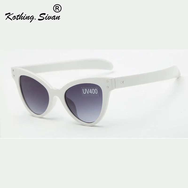 Женские солнцезащитные очки 2019 нового образца "Кошачий глаз" матово-черного цвета бренда-дизайнера с ультрафиолетовой защитой UV400.