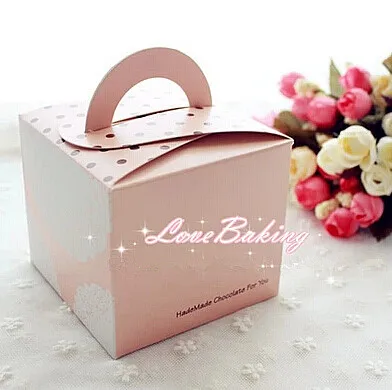 Бесплатная доставка розовые кружевные коробки для торта оптовая продажа