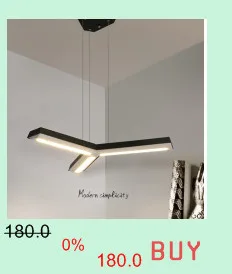 Modern led Chandeliers for Kitchen Dining Room Living Room Suspension luminaire White/Black Aluminum Hanging Chandeliers avize