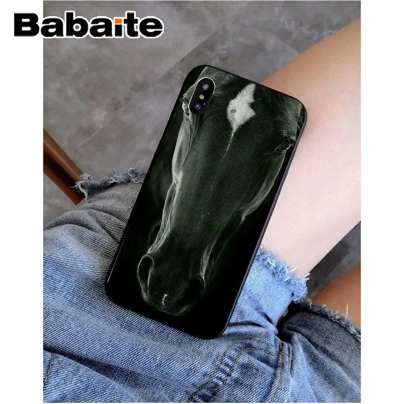 Babaite с принтом животного, лошади DIY Роскошный Высокий протектор на конце чехол для Apple iPhone 8 7 6 6S Plus X XS MAX 5 5S SE XR мобильных телефонов - Цвет: A15