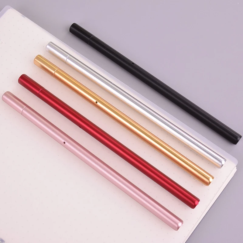 1 X креативная гелевая ручка с металлической ручкой ручки для письма канцелярские