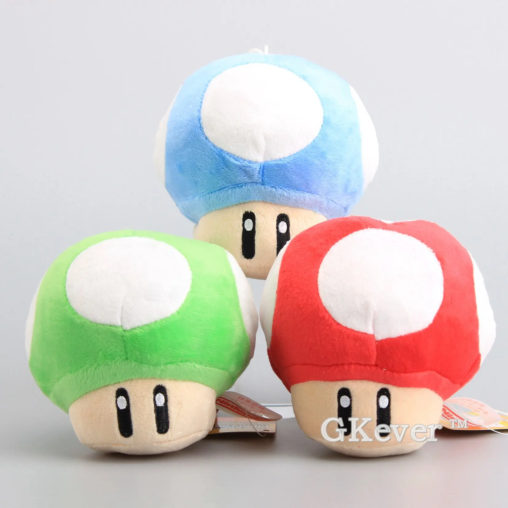 3 Pieces 3 цвета Super Mario Bros жаба грибы Красный Зеленый Цвет Мягкие плюшевые куклы мягкие игрушки " 12 см - Цвет: 3 Pieces
