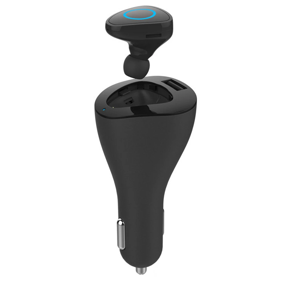 Стиль 4,1 автомобильный беспроводной Hands Free Bluetooth наушники с USB Автомобильное зарядное устройство наушники с стерео микрофоном для смартфона