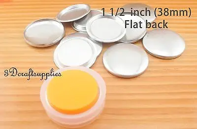 10 комплектов 38 мм тканевые пуговицы для самостоятельного покрытия плоская