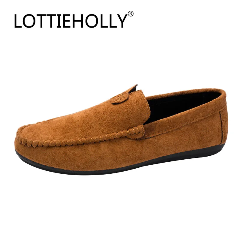 LOTTIEHOLLY/Новые брендовые весенние мужские лоферы замшевая Мужская обувь для