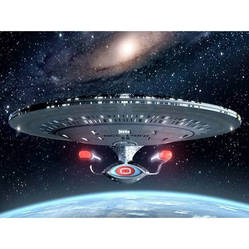 Звездный путь UFO космический корабль, 5d diy Алмазная картина, Набор для вышивки крестом, стразы, мозаика для украшения дома, подарок WG596