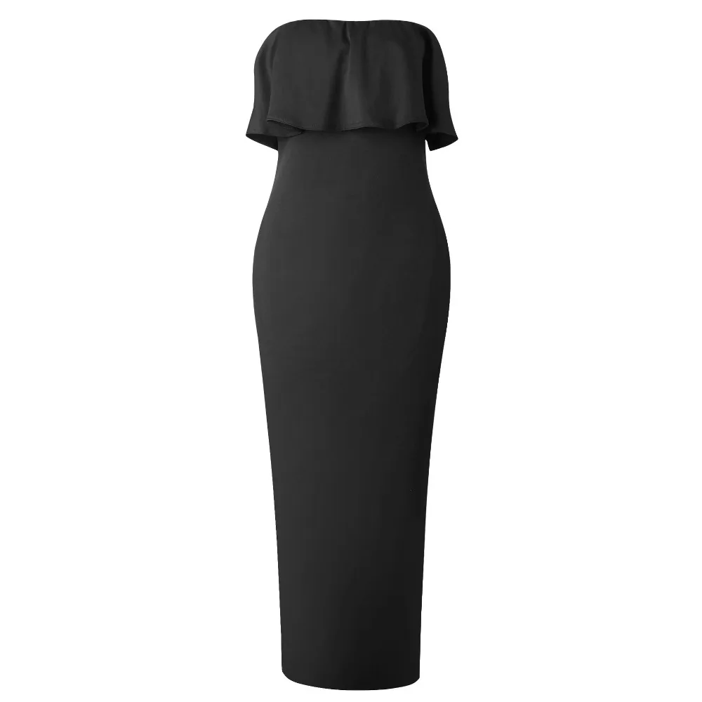 Shibever Новый оборками Slash шеи клуб Женщины Bodycon Платье Карандаш Летние сексуальные