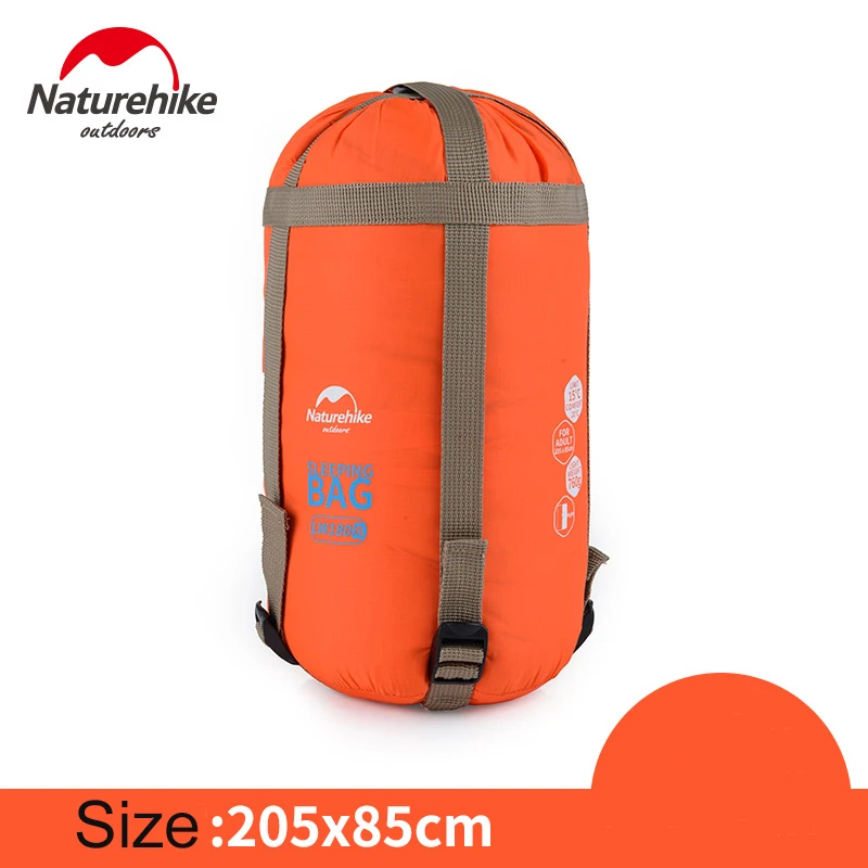 NatureHike 200x85 см весна осень Сверхлегкий конверт Хлопок Мини спальный мешок открытый природа Кемпинг Туризм Альпинизм - Цвет: Orange