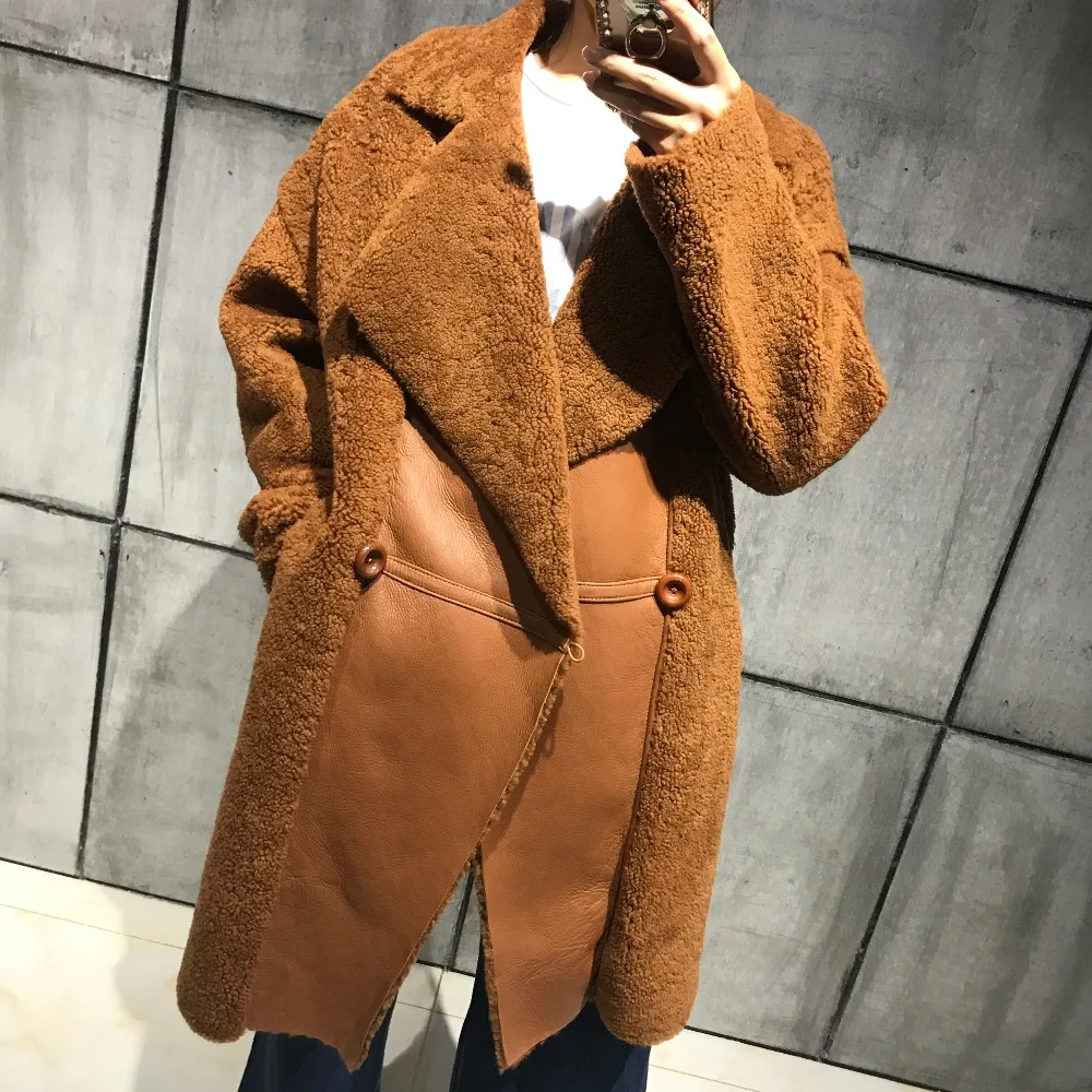 Женская замшевая кожаная шуба|coat women|coats coatscoat ladies |