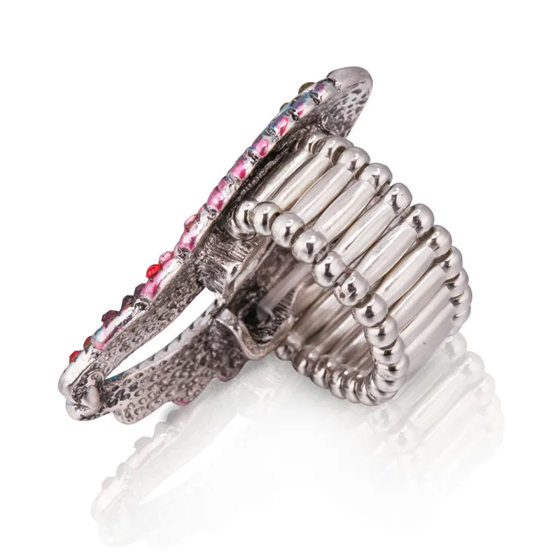 Angel Wings Crystal Rings For Women Jewelry Silver Opening Adjustable Ring For Female Engagement Ring Wedding Promise Rings Boho
