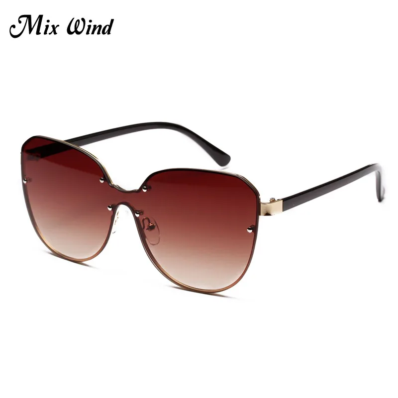 Mix Wind 2018 UV400 Women's Fashion Trend Rivet Sunglasses Women Style Piece Transparent Glasses | Аксессуары для одежды