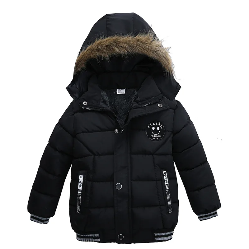 Куртки для мальчиков 2021 зимние пуховые пальто Хлопковая куртка с капюшоном
