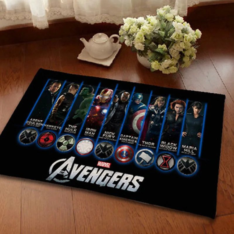 Американский Капитан Avenger Союза Входная Дверь Коврики противоскользящие Фланель