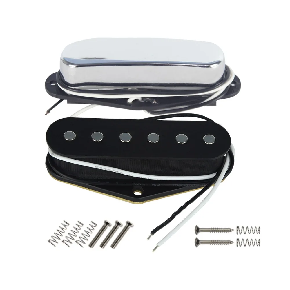 FLEOR Tele Pickup Set мост и шея гитара Пикап керамический магнит для Style гитара|Детали