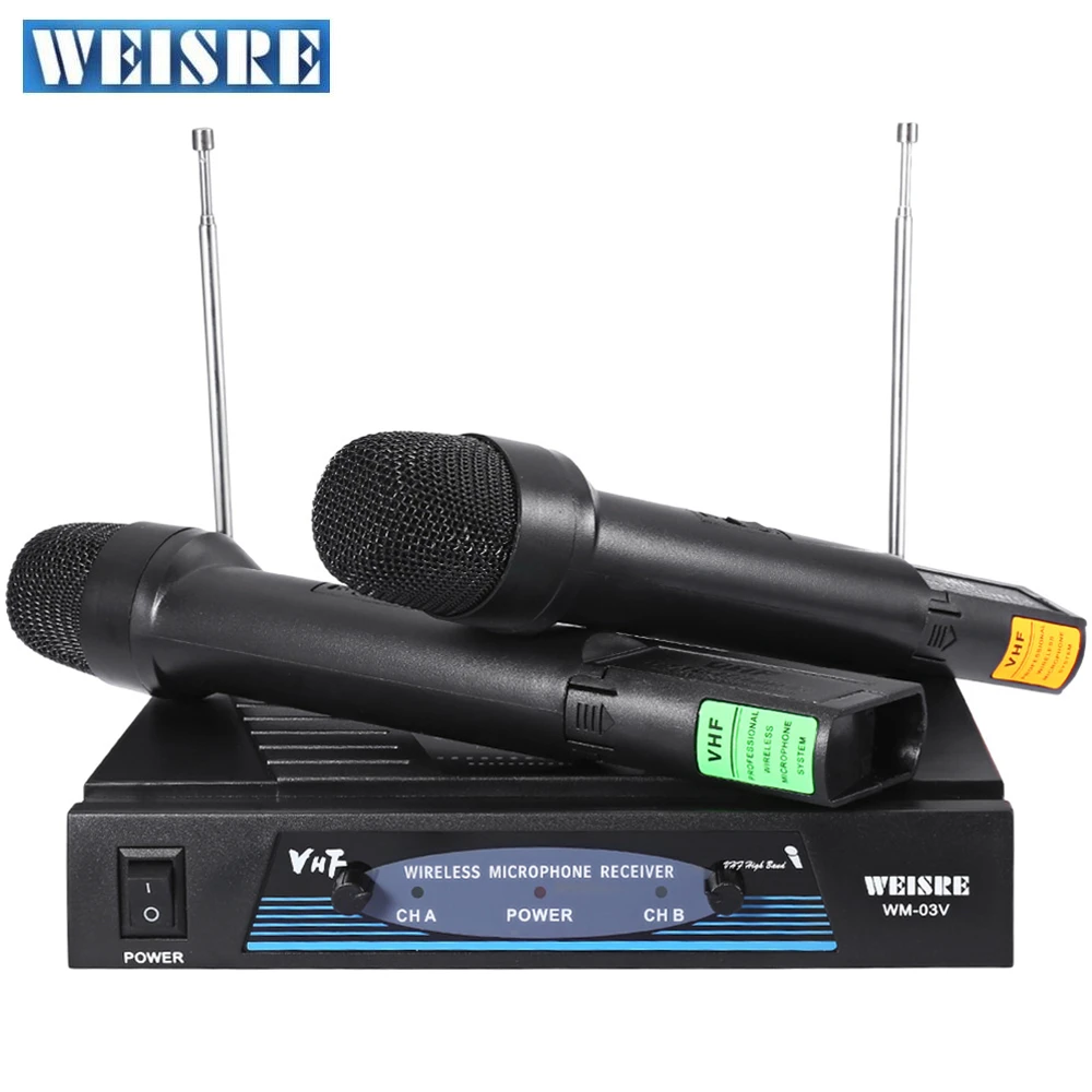 Weisre WM 03V Профессиональный Беспроводной микрофон 210 280 мГц УКВ ручной